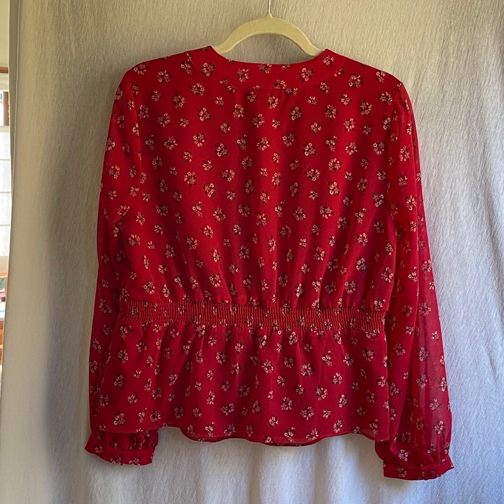 Madewell V-Neck Peplum Top - Picture 5 of 7
